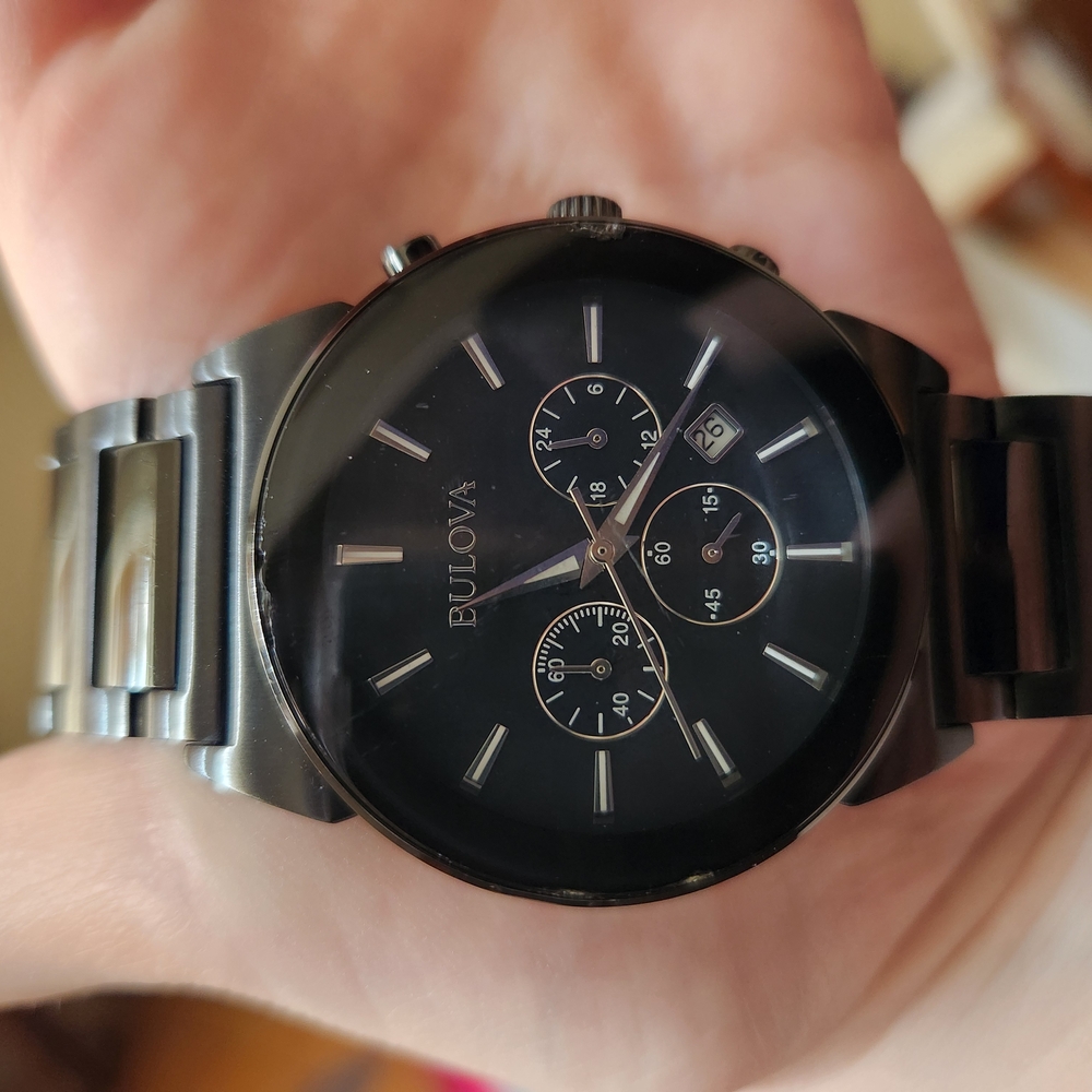 Bulova Black Chronograph Watch